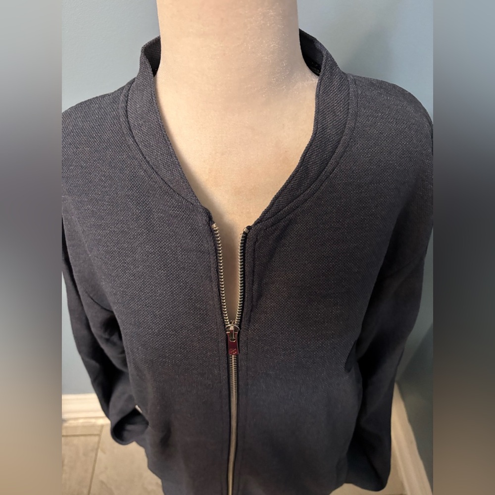 Jack & Jones Dark Blue Textured Jacket - Picture 2 of 7